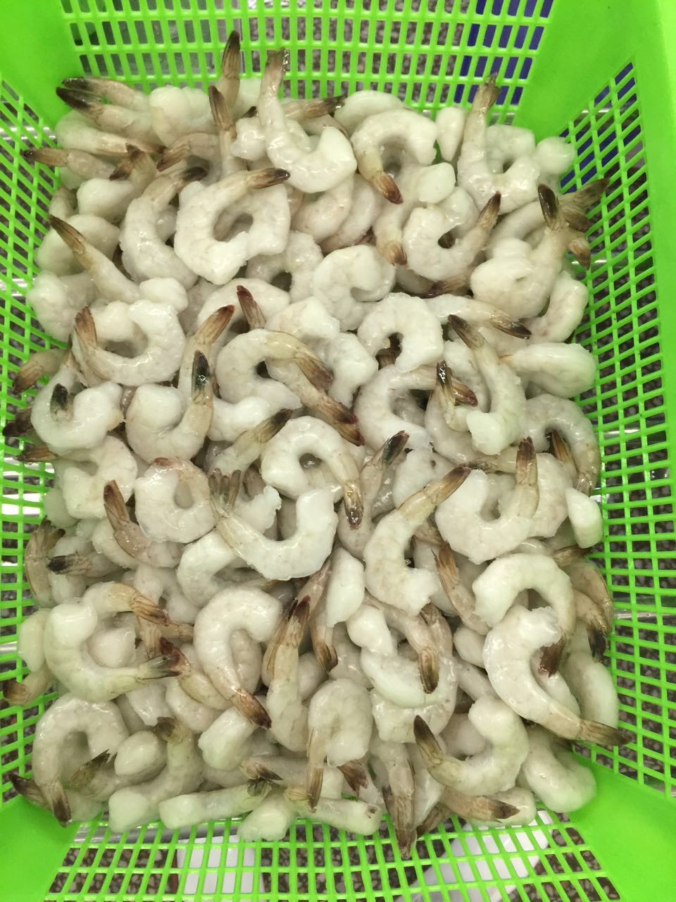 FROZEN VANNAMEI RAW SHRIMP PEELED DEVEINED TAIL ON(PDTO)